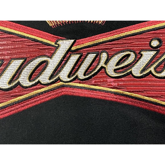 Dale Earnhardt Jr Reversible JH Design Budweiser Varsity Letterman Jacket - Picture 5 of 9